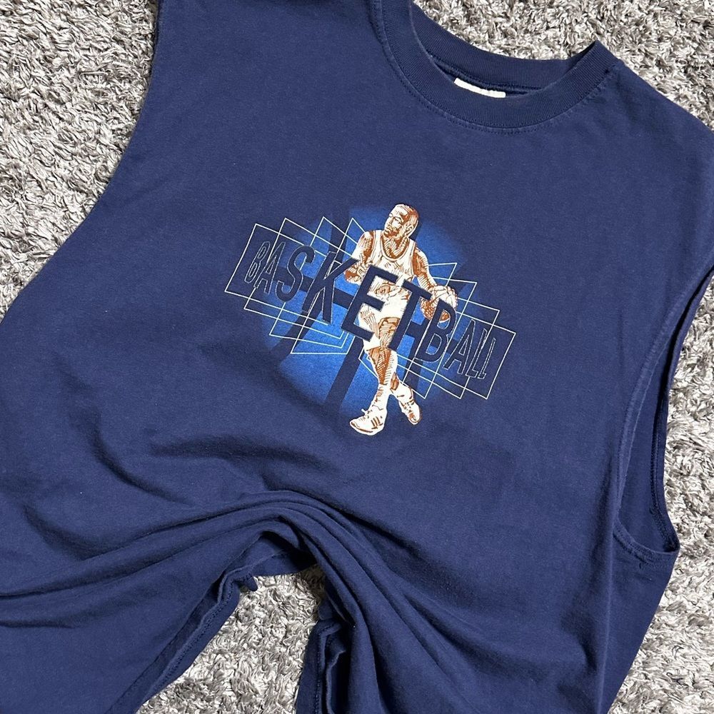 Vintage Adidas Basketball Cut Off Tank Shirt